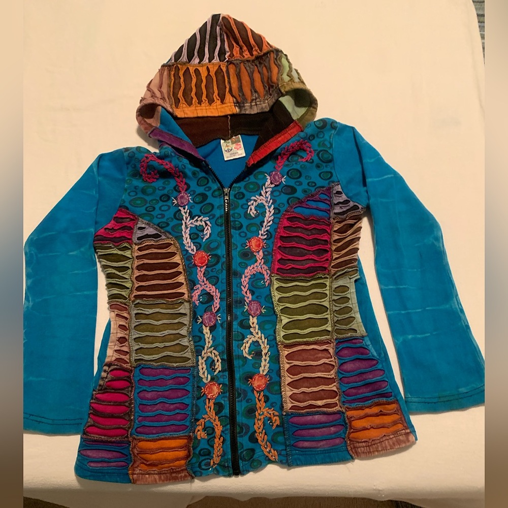 India Boutique Small zip front lightweight jacket